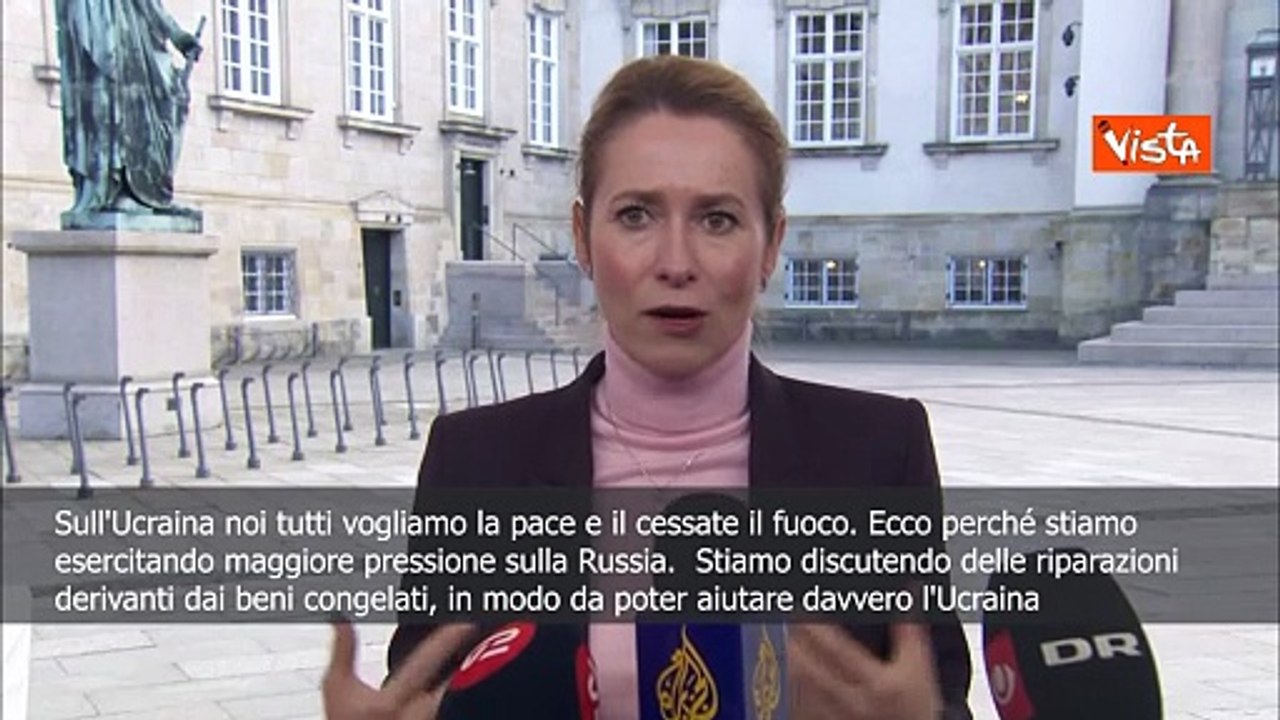 Kallas: Vogliamo pace e cessate il fuoco in Ucraina