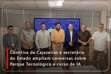 Comitiva de Cajazeiras e secretário do Estado ampliam conversas sobre Parque Tecnológico e curso de IA