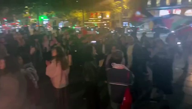 Paris'te Sumud Filosu'na destek eylemi