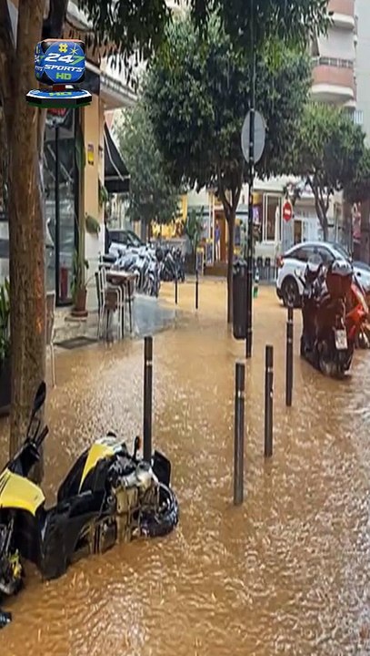 Rocks Come Crashing Down on an Ibiza Hotel in Front of Screaming British Tourists, Hit by a Storm
