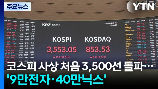 코스피 사상 처음 3,500선 돌파...'9만전자·40만닉스' / YTN
