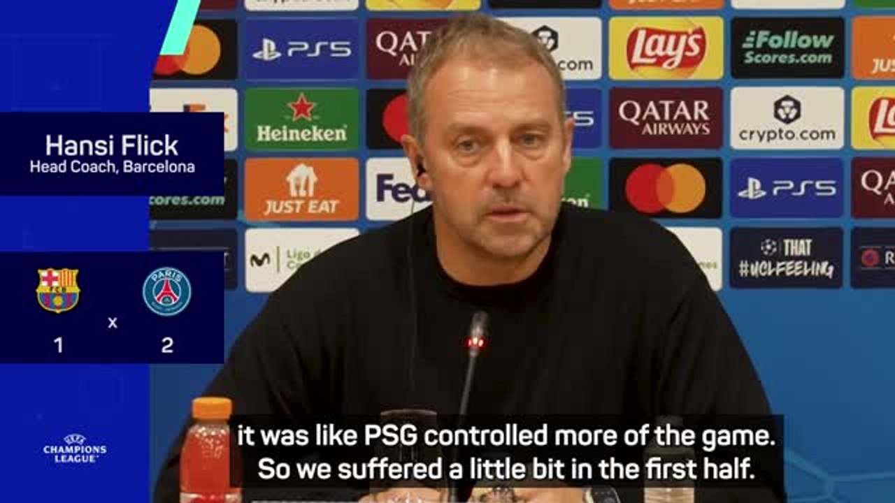 PSG 'deserved the victory' - Flick admits Barcelona were not at 'highest level'