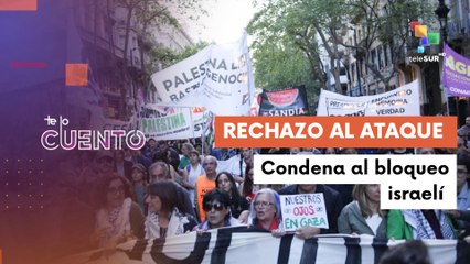 Protestan en Bogotá contra el ataque a la flotilla humanitaria Sumud