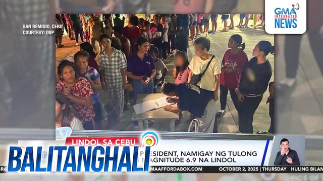 Office of the Vice President, namigay ng tulong sa mga biktima ng magnitude 6.9 na lindol | Balitanghali
