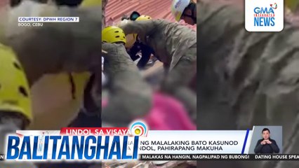 Mga taong natabunan ng malalaking bato kasunod ng magnitude 6.9 na lindol, pahirapang makuha | Balitanghali