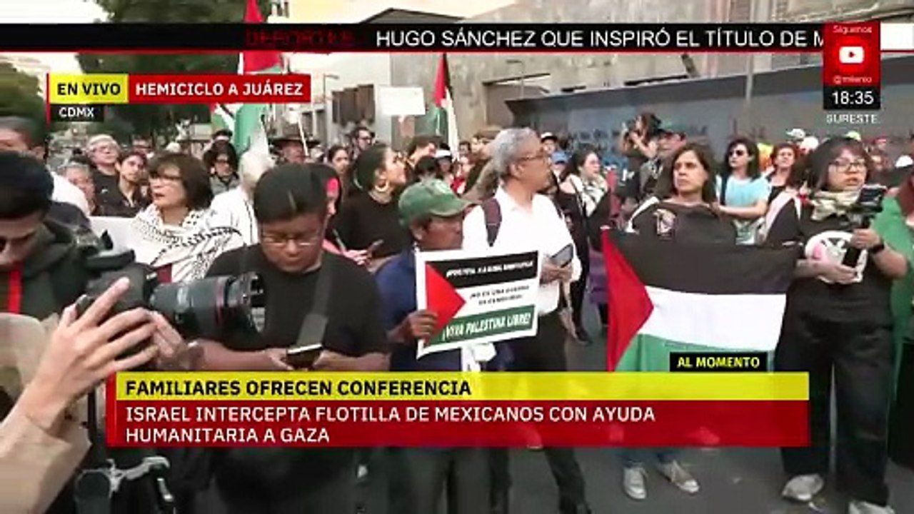Israel intercepta flotilla con mexicanos; familiares ofrecen conferencia