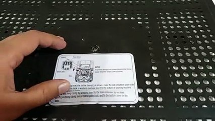 Unboxing new washing machine