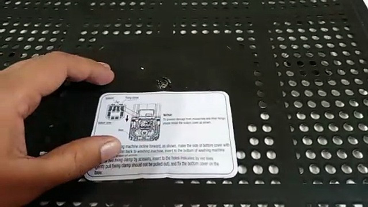 Unboxing new washing machine