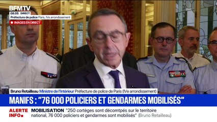 "Tolérance zéro": Bruno Retailleau déclare que les forces de l'ordre "ne toléreront aucun dérapage" durant les manifestation du 2 octobre