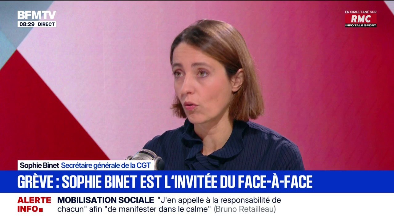 "Les sacrifices pour le monde du travail, ça suffit", déclare Sophie Binet, secrétaire générale de la CGT