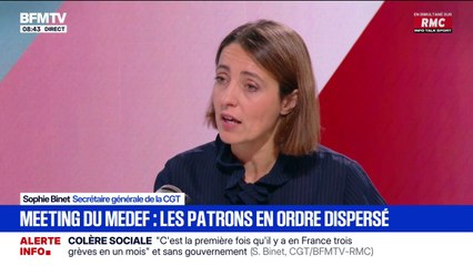 Un Medef "qui défend les plus riches au lieu de défendre les entreprises", déclare Sophie Binet