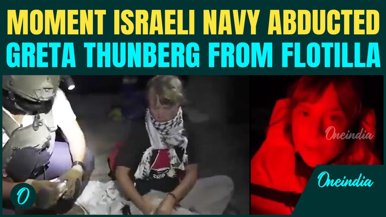 Shocking Moment Israeli Forces Abduct Greta Thunberg,Navy Violently Intercepts Global Sumud Flotilla