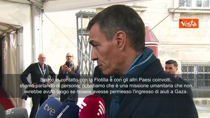Sanchez: Flotilla non è una minaccia, Israele ne tenga conto
