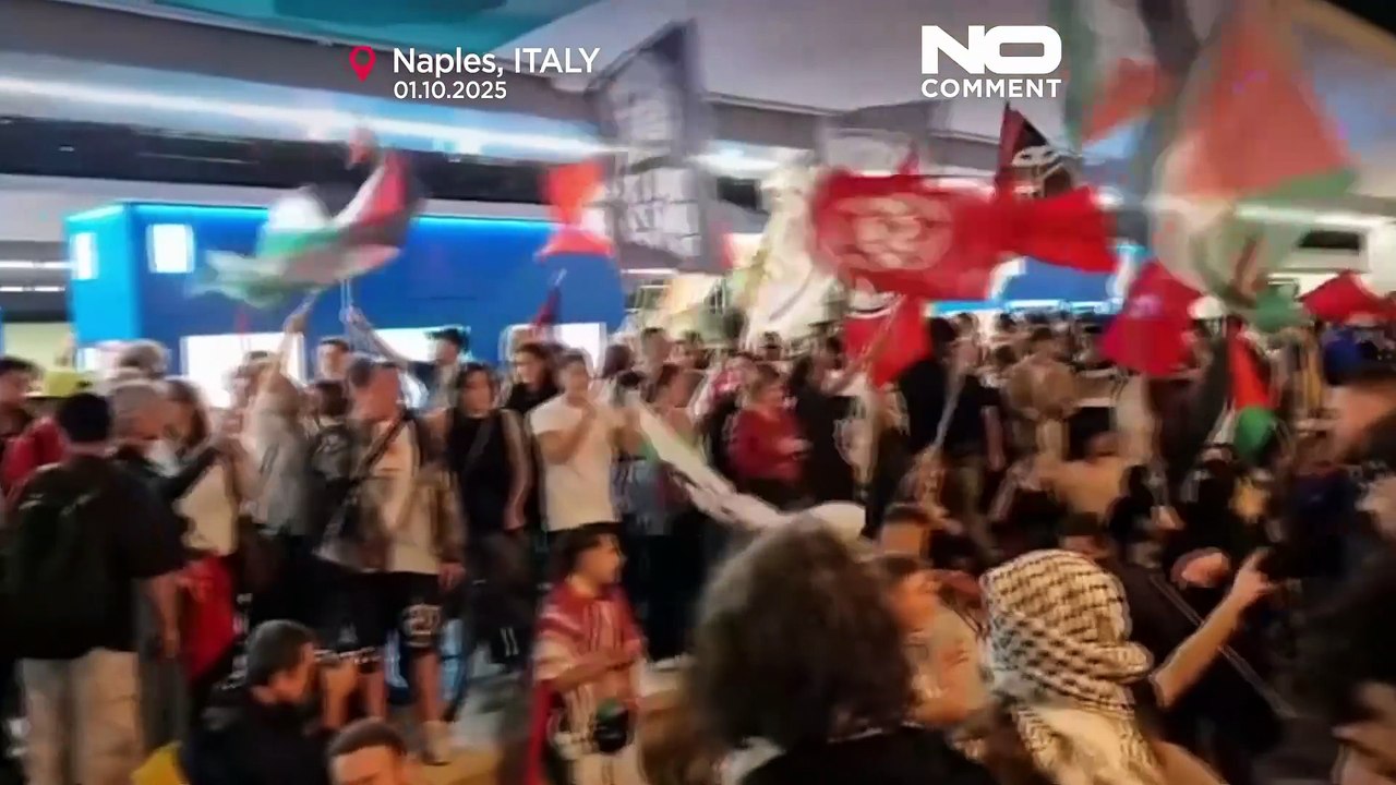 Migliaia di persone protestano in Italia dopo che Israele intercetta flottiglia per Gaza
