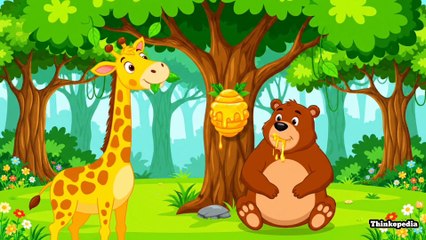 "Animal Rhyme Poem for Kids | 8 Cartoon Animal Scenes | Fun Learning Nursery Rhymes"