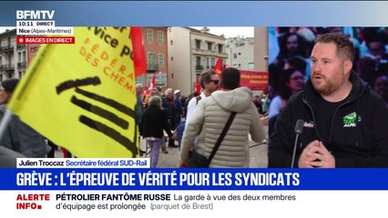 Grève du 2 octobre: "La détermination est intacte", assure Julien Troccaz, secrétaire fédéral Sud-Rail