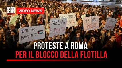 Proteste a Roma per il blocco della Flotilla