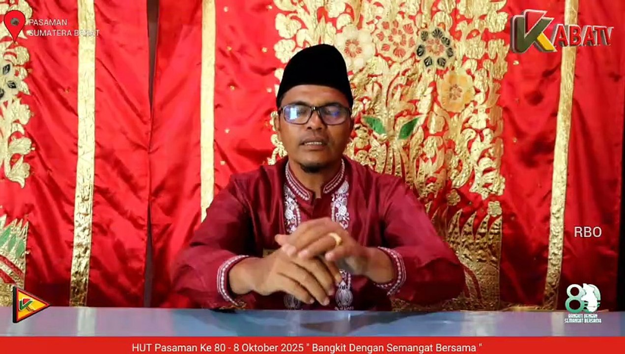 ABDI YUSRAN WALI NAGARI AIA MANGGIH MENGUCAPKAN SELAMAT HUT PASAMAN KE 80
