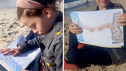 Sumud Filosu’nu beklerken resim çizen Filistinli kız gündem oldu