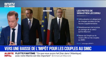 Défiscalisation des heures supplémentaires, "prime Macron", baisse de l'impôt sur le revenu pour les couples au Smic...les pistes de Sébastien Lecornu pour le budget 2026