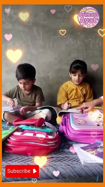 haroon and ayat princess study time....