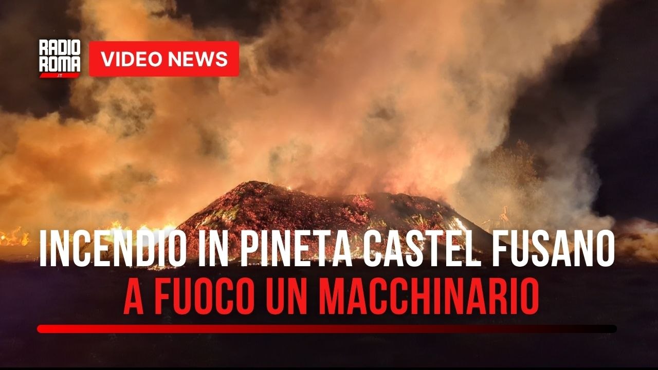 Incendio nella tenuta di Castel Fusano a Ostia: in fiamme macchina trituratrice. Chigi: “La pineta si è salvata”
