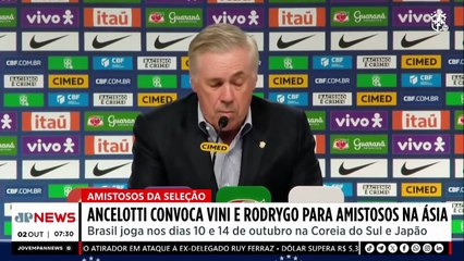 Ancelotti convoca seleção brasileira com retorno de Rodrygo e Vini Jr