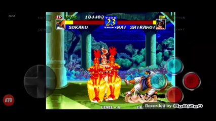 Fatal Fury 3 Sokaku Mochizuki vs Mai Shiranui fala de vitória do Sokaku Mochizuki em português Br