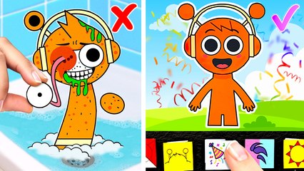 Adopted Sprunki 2D vs Paper Sprunki Adventure! *Fun Game of Clue & Cool Crafts*