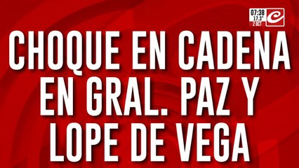Impresionante choque en cadena provoca caos de tránsito en la General P