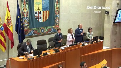Alegría pide la dimisión de la presidenta de las Cortes de Aragón tras el plante de Vox al minuto de silencio por Gaza e Israel