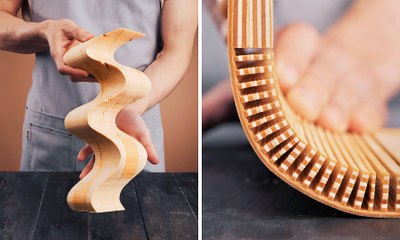 It's amazing how the properties of wood change with skillful processing 🔥 #woodwork #creative #tech #science #craft