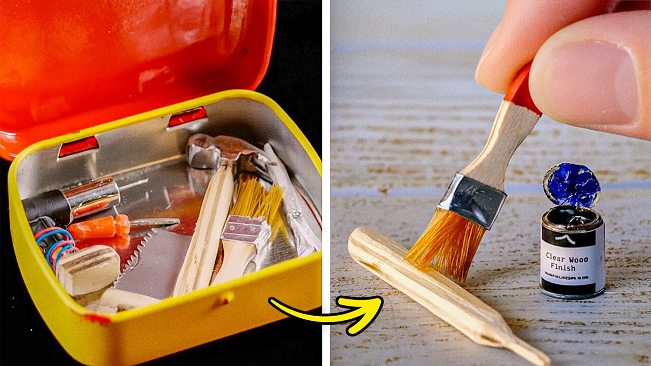 Miniature DIY Projects: Cooking & Repairing with Tiny Tools!