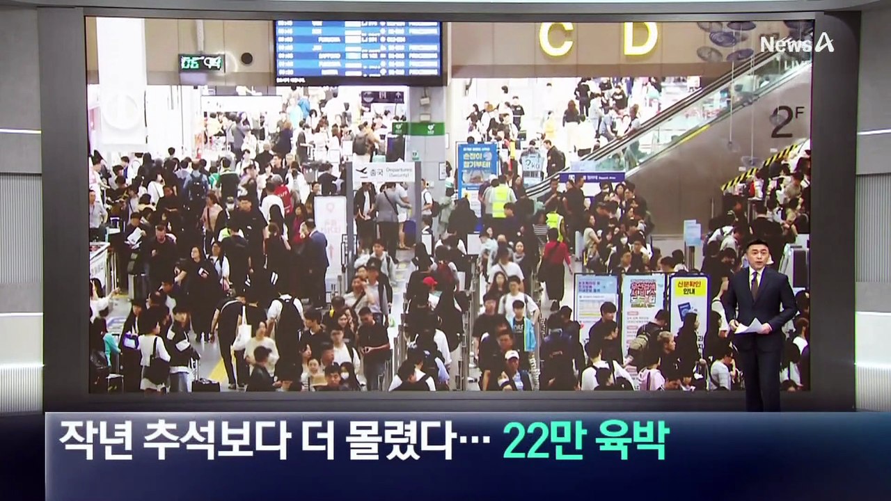 작년 추석보다 더 몰렸다…인천공항 여행객 북적