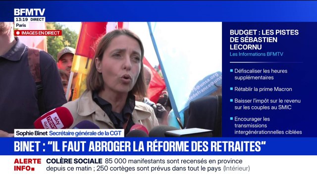 Grève du 2 octobre: Huit ans de sacrifices, ça suffit , assure Sophie Binet (CGT)