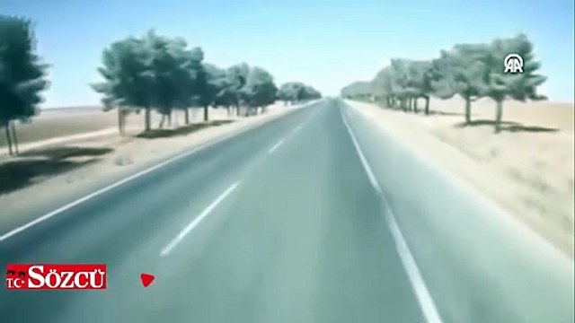 1 kişinin öldüğü, 14 kişinin yaralandığı kaza anı araç kamerasında