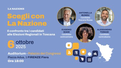 Scegli con La Nazione | Il confronto tra i candidati alle Elezioni Regionali in Toscana
