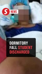 Student who fell from school dormitory discharged from hospital