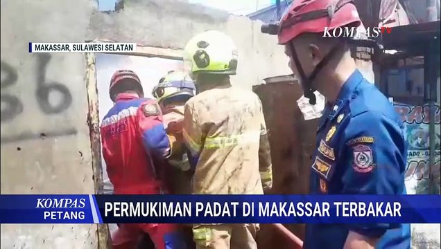 Kebakaran Permukiman Padat di Makassar, Warga Panik Kehilangan Tempat Tinggal