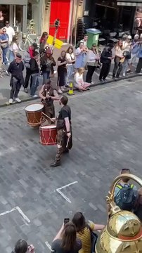 A different and unique style of Bagpiper and drummers 😍 bagpiper drummers scotish scotland
