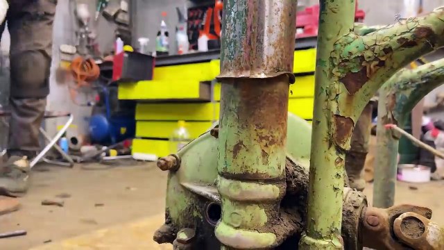 Restoration Heavy Soviet Motorcycle 1960s - Old Abandoned 650cc Opposite _ 4-stroke engine