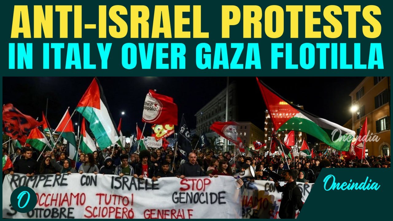 Italy ERUPTS in anger against Netanyahu| Mass protests & strikes as Israel attacks Gaza Aid Flotilla