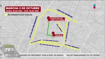 Marcha 2 de octubre: Este será la ruta que tomarán los manifestantes