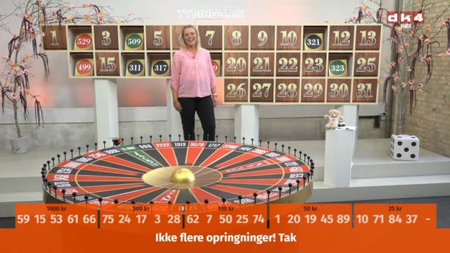 Elise i Vejen og gevinst på 15.000 kroner | Rækken mangler og låge nummer 13 med en bamse samt JACKPOT - 15.000 kroner på lykkehjulet | SIFA tv bingo sendt den 28 September på DK4