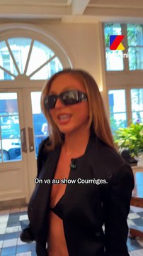 Au défilé Courrèges avec Eva