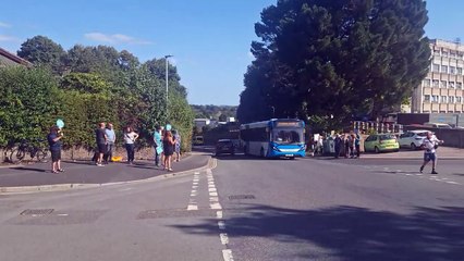Protesters at Dryden Road, Exeter (Video courtesy: Ian Frankum)