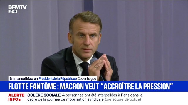 Emmanuel Macron veut accroître la pression sur cette flotte fantôme car ça réduira la capacité de la Russie à financer cet effort de guerre
