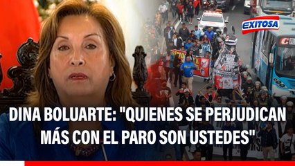 Dina Boluarte y su mensaje a los transportistas: "Quienes se perjudican más con el paro son ustedes"