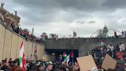 Manifestación en apoyo a la Flotilla en Barcelona