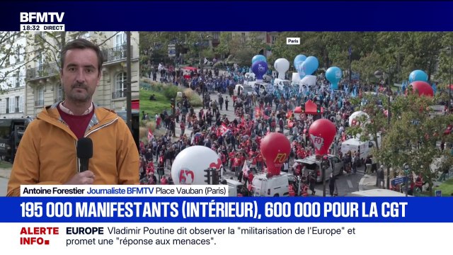 Grève du 2 octobre: la CGT annonce près de 600.000 manifestants en France, 195.000 selon le ministère de l'Intérieur